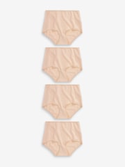Nude Full Brief Cotton Rich Knickers 4 Pack - Image 4 of 4