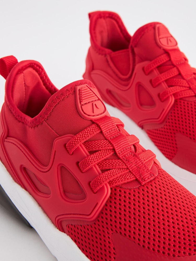 Red Elastic Lace Trainers - Image 5 of 6