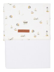 Little Dutch White Fitted Sailors Bay Bassinet Sheet - Image 1 of 1
