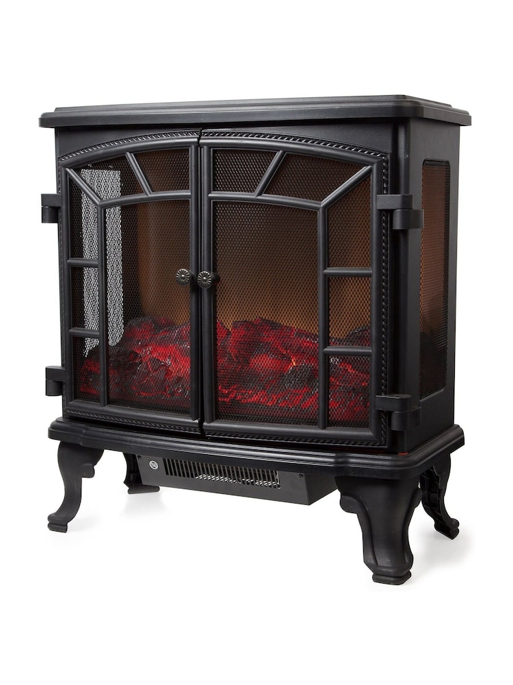 Warmlite Black Electric Fireplace Heater - Image 1 of 5