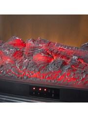 Warmlite Black Electric Fireplace Heater - Image 2 of 5