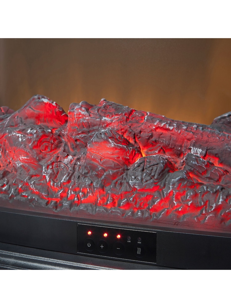 Warmlite Black Electric Fireplace Heater - Image 2 of 5