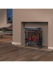 Warmlite Black Electric Fireplace Heater - Image 4 of 5