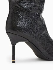 AllSaints Black Nori Shimmer Boots - Image 5 of 5