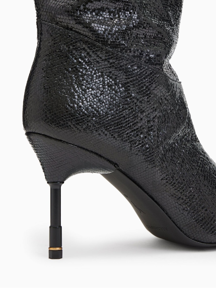 AllSaints Black Nori Shimmer Boots - Image 5 of 5