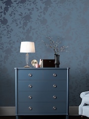Laura Ashley Midnight Westbourne 10M Wallpaper - Image 1 of 4