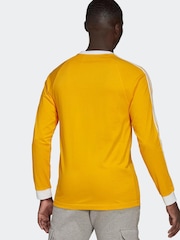 adidas Originals Yellow Adicolor Classics 3-Stripes Long-Sleeve Top - Image 2 of 6