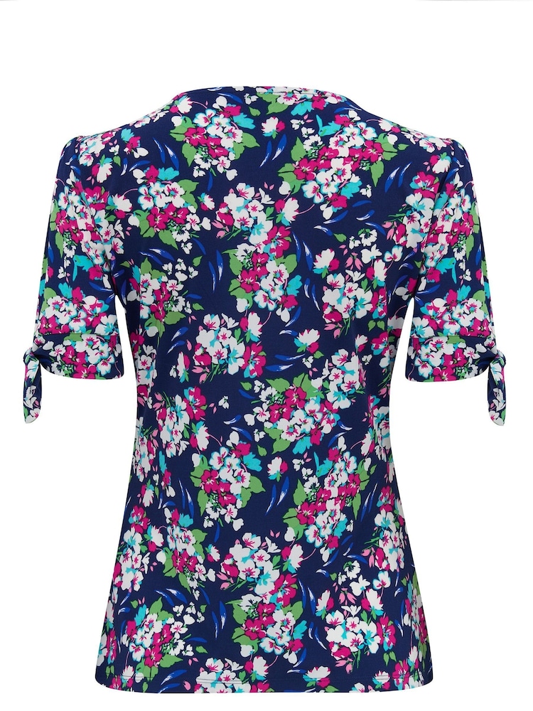 Floral azul azul marino - Blusa con cuello de pico Bella de Pour Moi - Imagen 5 de 5 Floral azul azul marino - Blusa con cuello de pico Bella de Pour Moi - Imagen 5 de 5