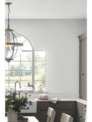 Laura Ashley White Eden Paintable A4 Wallpaper Sample - Image 1 of 2