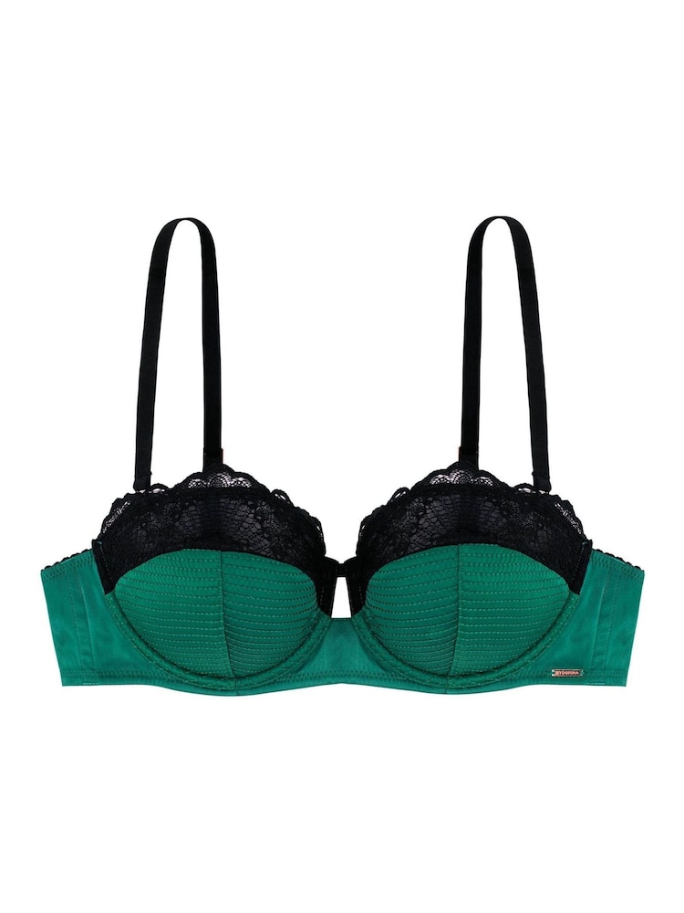 Dorina Natesha Green Eco Satin Light Padded Balcony Bra - Image 4 of 4