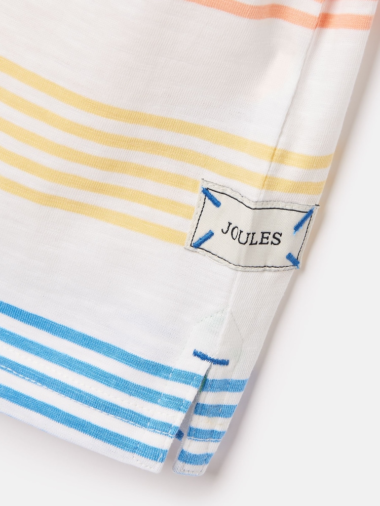 Blanco y azul - Camiseta de manga corta a rayas con cuello redondo y efecto lavado para niños de Joules - Imagen 6 de 6 Blanco y azul - Camiseta de manga corta a rayas con cuello redondo y efecto lavado para niños de Joules - Imagen 6 de 6