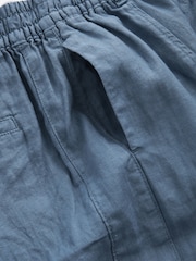 Blau - Weit geschnittene Hose aus 100 % Premium-Leinen - Bild 8 von 8
