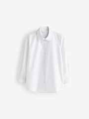 Navy Blue/White Ruffle School Pinafore And Long Sleeve Shirt Set (3-14yrs) - Image 11 of 11