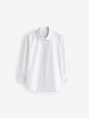 Navy Blue/White Ruffle School Pinafore And Long Sleeve Shirt Set (3-14yrs) - Image 7 of 7