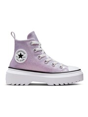 Converse Lilac Purple Lugged Glitter Lift Junior Trainers - Image 1 of 8
