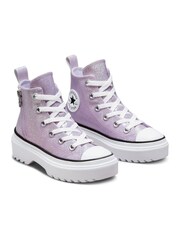 Converse Lilac Purple Lugged Glitter Lift Junior Trainers - Image 4 of 8
