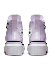 Converse Lilac Purple Lugged Glitter Lift Junior Trainers - Image 5 of 8