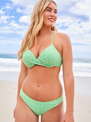 Green Geo High Leg Bikini Bottoms - Image 2 of 6