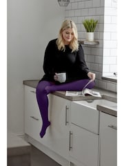 Pretty Polly 2 Pack 60 Denier Curves Plush Opaque Tights - Image 2 of 3