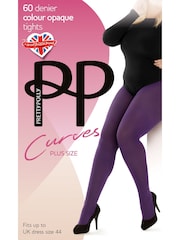 Pretty Polly 2 Pack 60 Denier Curves Plush Opaque Tights - Image 3 of 3