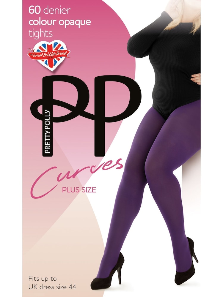 Pretty Polly 2 Pack 60 Denier Curves Plush Opaque Tights - Image 3 of 3