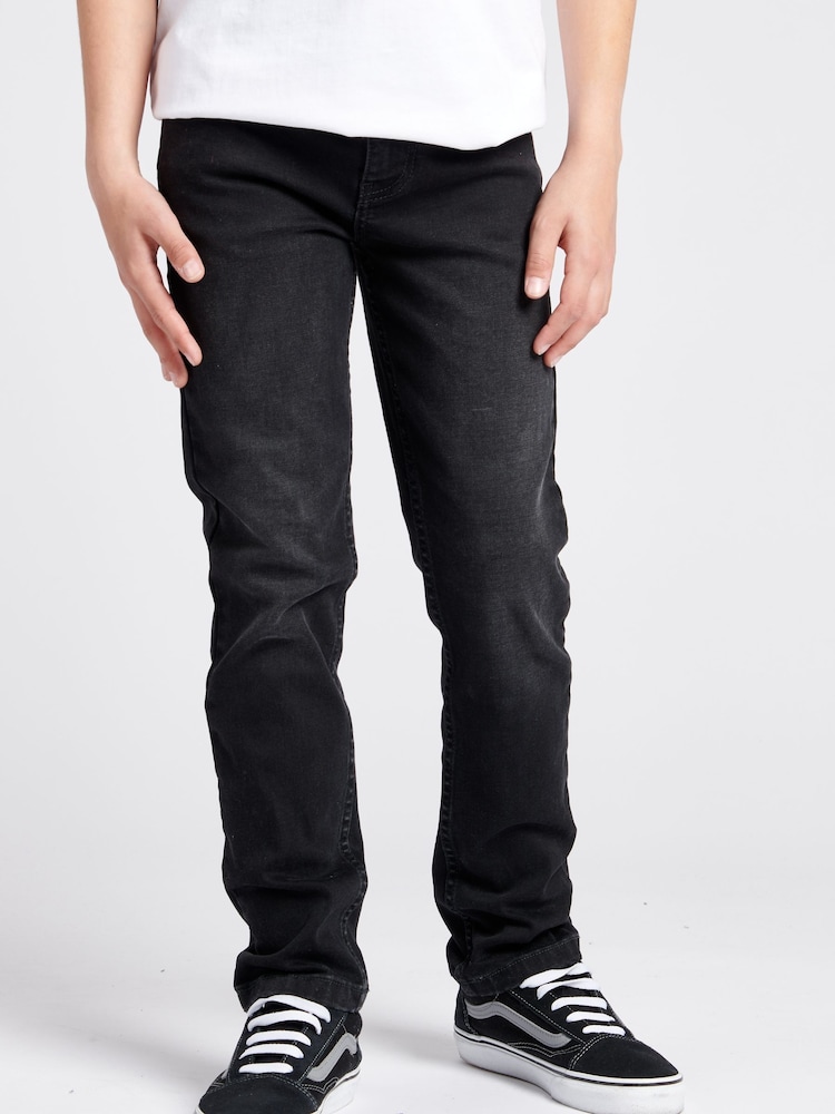 Lee Washed Black Boys Luke Slim Fit Jeans - Image 1 of 8 Lee Washed Black Boys Luke Slim Fit Jeans - Image 1 of 8
