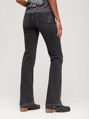 Superdry Black Mid Rise Slim Flare Jeans - Image 2 of 9