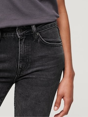 Superdry Black Mid Rise Slim Flare Jeans - Image 4 of 9