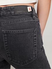 Superdry Black Mid Rise Slim Flare Jeans - Image 5 of 9