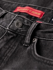 Superdry Black Mid Rise Slim Flare Jeans - Image 7 of 9
