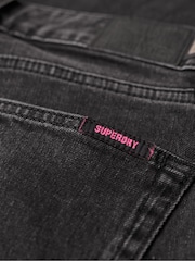 Superdry Black Mid Rise Slim Flare Jeans - Image 8 of 9