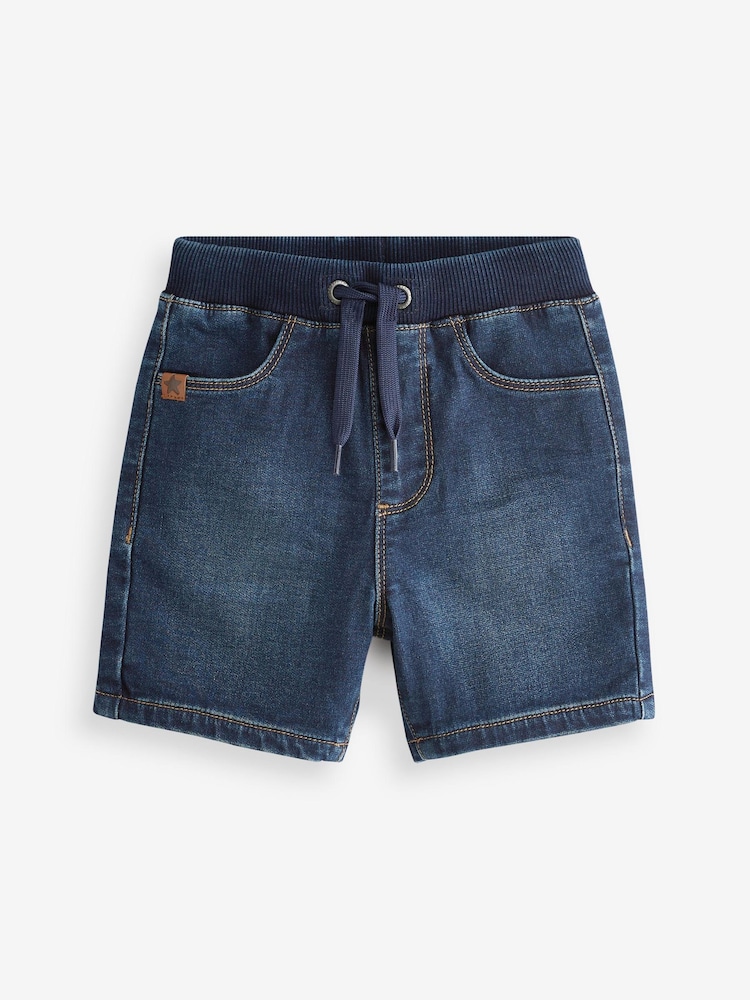Dark Wash Jersey Denim Shorts (3mths-7yrs) - Image 1 of 2 Dark Wash Jersey Denim Shorts (3mths-7yrs) - Image 1 of 2