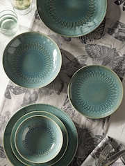 Kew Gardens Green Stoneware Salad Bowl - Image 2 of 4