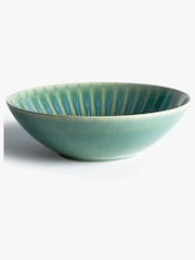 Kew Gardens Green Stoneware Salad Bowl - Image 3 of 4