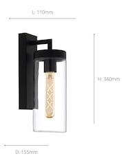 Eglo Black Bovolone Modern Outdoor Wall Light - Image 3 of 3