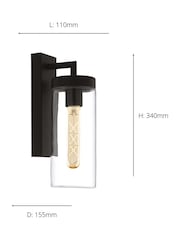 Eglo Black Bovolone Modern Outdoor Wall Light - Image 4 of 5