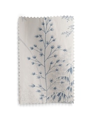 White/Blue Floral Next Cotton Floral Eyelet Blackout/Thermal Curtains - Image 5 of 6