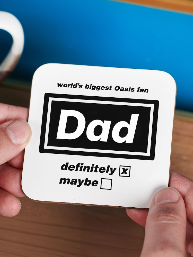 Personalised World's Biggest Oasis Fan Name Coaster Novelty Gifts by Oakdene - Image 1 of 2