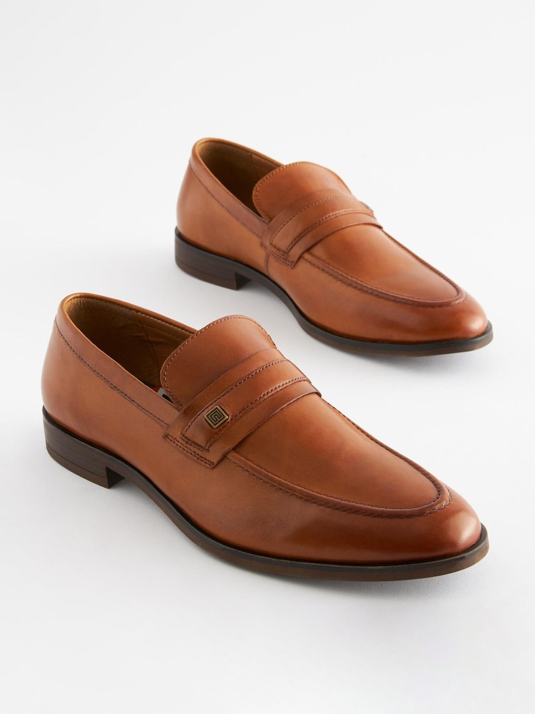 Tan Brown Saddle Loafers - Image 1 of 7