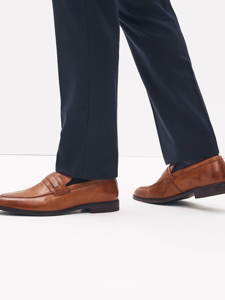 Tan Brown Saddle Loafers - Image 2 of 7