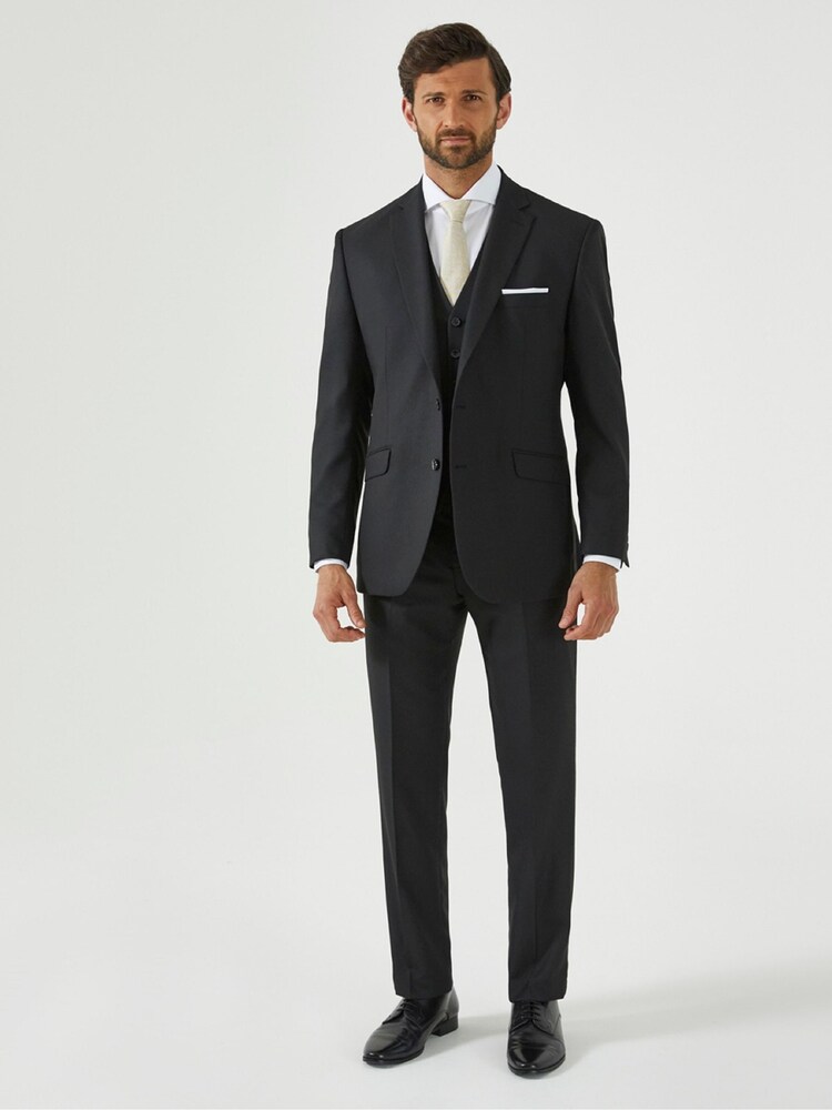 Skopes Black Tailored Fit Montague Suit: Jacket - Image 4 of 6