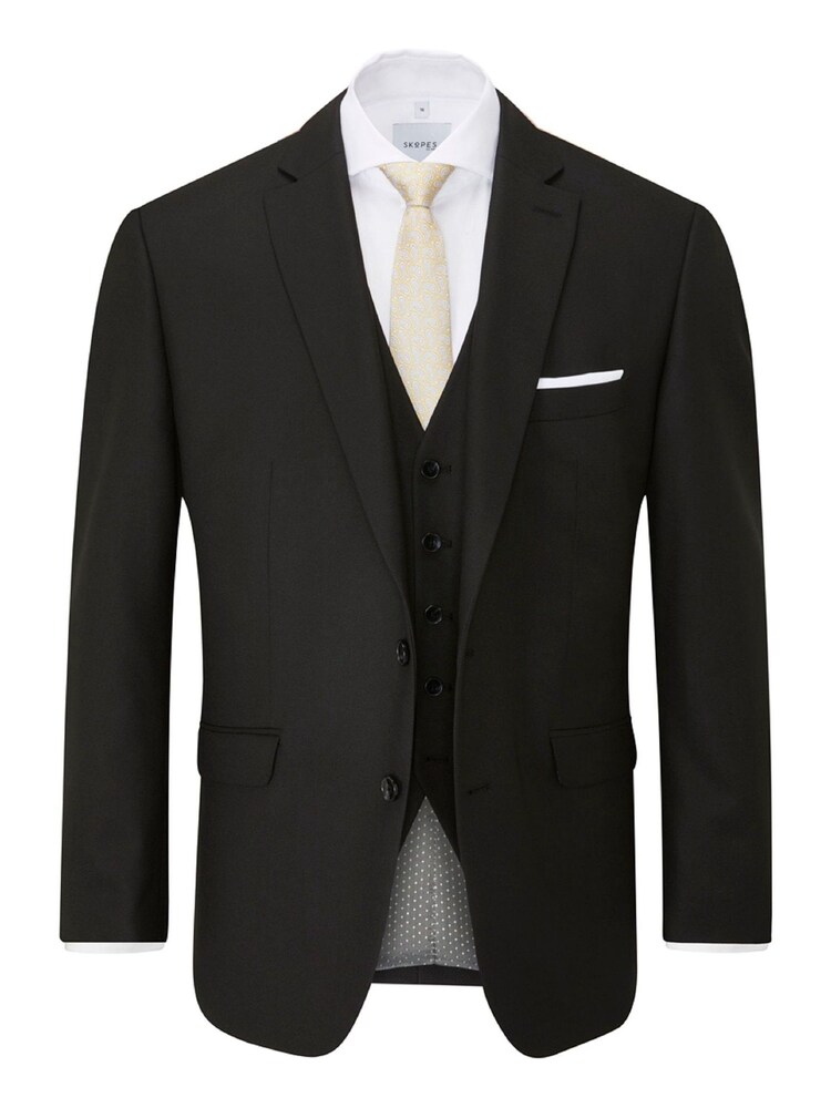 Skopes Black Tailored Fit Montague Suit: Jacket - Image 5 of 6