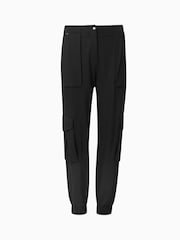 AllSaints Black Frieda Jersey Trousers - Image 6 of 6