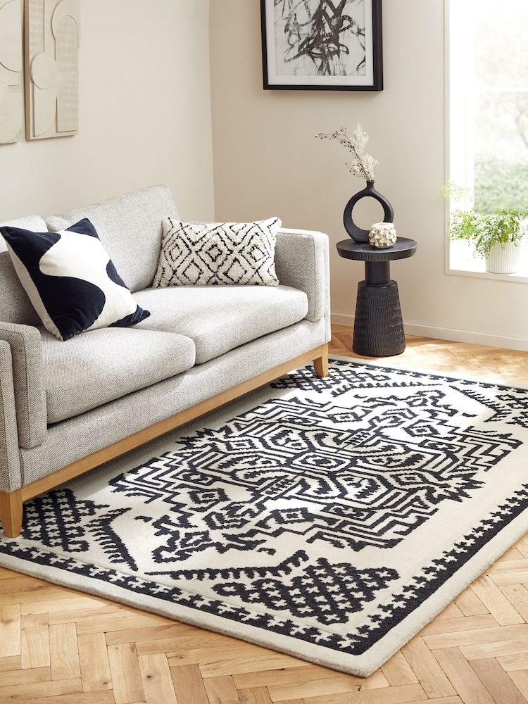 Monochrome Zana Global Oriental Rug - Image 1 of 5
