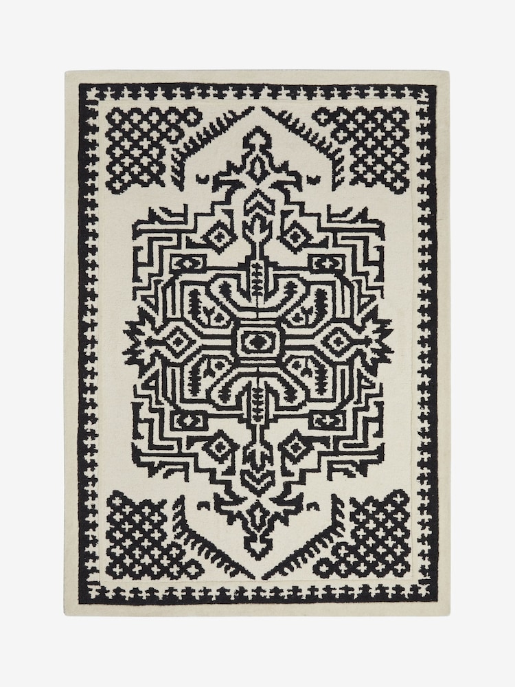 Monochrome Zana Global Oriental Rug - Image 5 of 5
