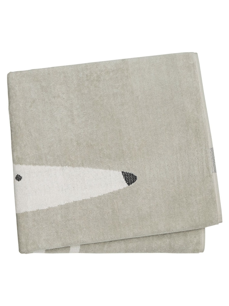 Scion Grey Mr Fox 100% Cotton Towel - Image 3 of 3