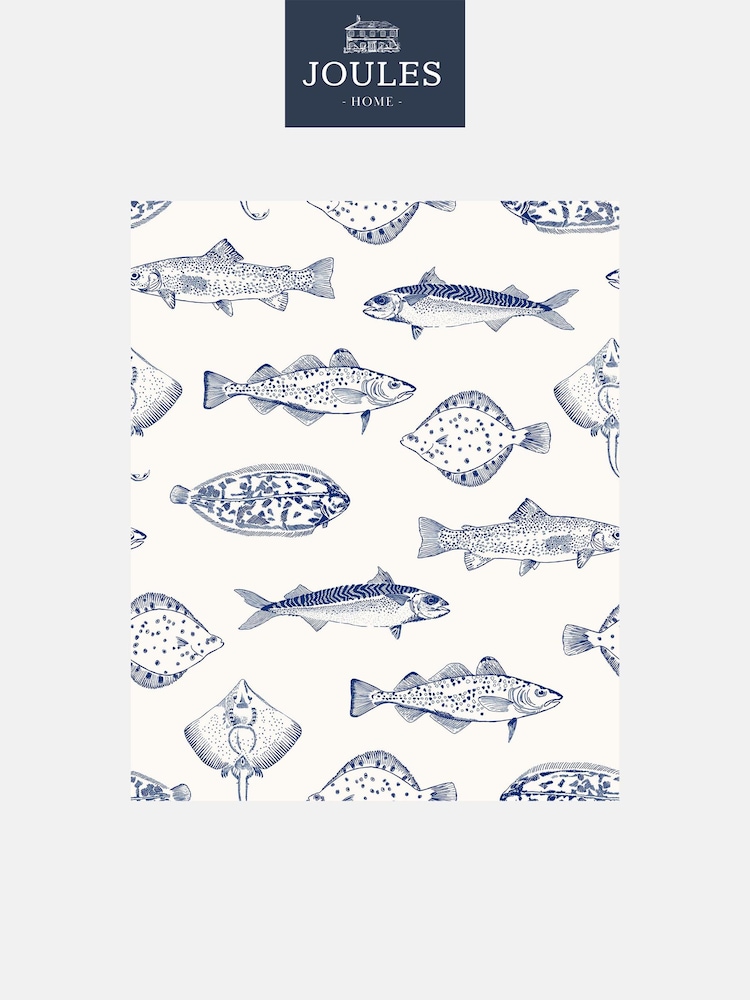 Joules Coast Blue Name The Plaice 10M Wallpaper - Image 2 of 3