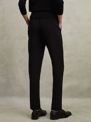 Reiss Black Hailey Petite Tapered Pull On Trousers - Image 5 of 7