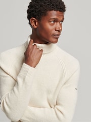 Superdry White Alpaca Chunky Roll Neck Jumper - Image 3 of 4