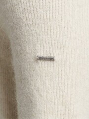Superdry White Alpaca Chunky Roll Neck Jumper - Image 4 of 4